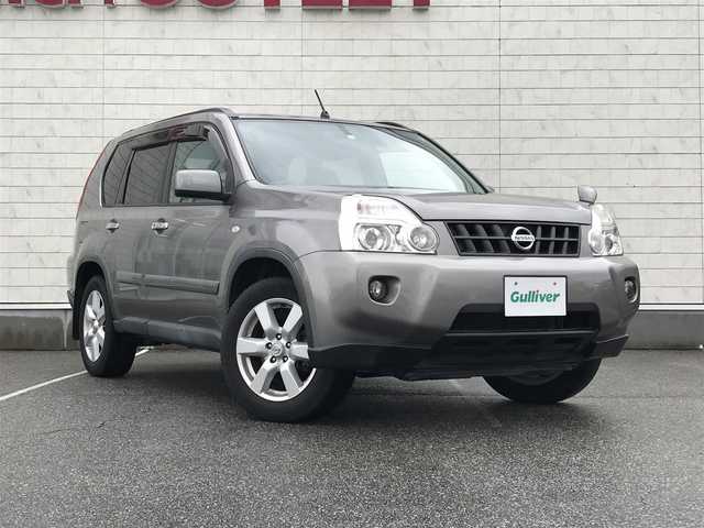 日産 エクストレイル 25X 富山県 2008(平20)年 7.9万km ブレードシルバー 4WD/サンルーフ/社外ナビ/ワンセグTV/バックカメラ/ドライブレコーダー/革巻きステアリング/横滑り防止装置/ダウンヒルアシストコントロール/ETC/ルーフレール/電動格納ミラー/オートライト