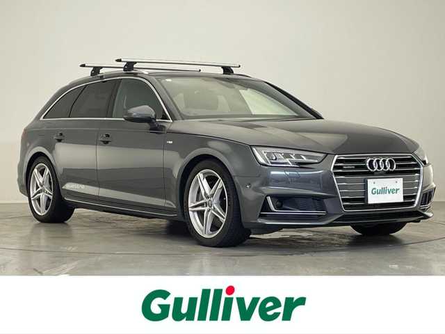 アウディ Ａ４ アバント 2.0TFSIクワトロスポーツ 滋賀県 2017(平29)年 5.5万km クォーツグレーM 純正7インチナビ/・TV・Bluetooth・CD・AUX/全方位カメラ/プレミアムサウンド(bang&olufsen)/パーキングセンサー/パーキングアシスト/クルーズコントロール/横滑り防止機能/前後ドライブレコーダー/ビルトインETC/パドルシフト/ステアリングスイッチ/電子パーキング機能/ブレーキホールド機能/GPSレシーバー