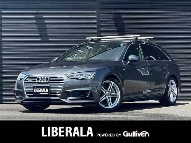 アウディ Ａ４ アバント 2.0TFSIクワトロスポーツ 山梨県 2017(平29)年 5.5万km クォーツグレーM Bang＆Olufsen /マトリクスLED /アシスタンス/純正ＭＭＩナビ/全周囲カメラ/ＢＴ/フルセグ/ＣＤ/ＤＶＤ/バーチャルＣ/ＡＣＣ/ＢＳＡ/ＬＫＡ/Ａライト/Ａハイビーム/黒半革/シートＨ/Ｐシート/Ｐバックドア/前後ドラレコ/ＥＴＣ/保証書