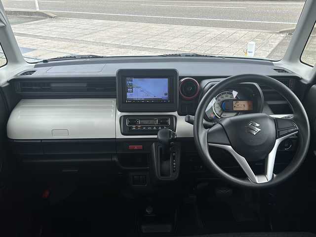 スズキ スペーシア HYBRID G 石川県 2020(令2)年 4.5万km オフブルーM 社外SDナビゲーション/【CD・Bluetooth・ワンセグTV】/バックカメラ/ビルドインETC/衝突軽減システム/アイドリングストップ/横滑り防止機能/リアパーキングセンサー/レーンキープアシスト/プッシュスタート/AAC/オートライト/・ハロゲンライト/社外フロアマット