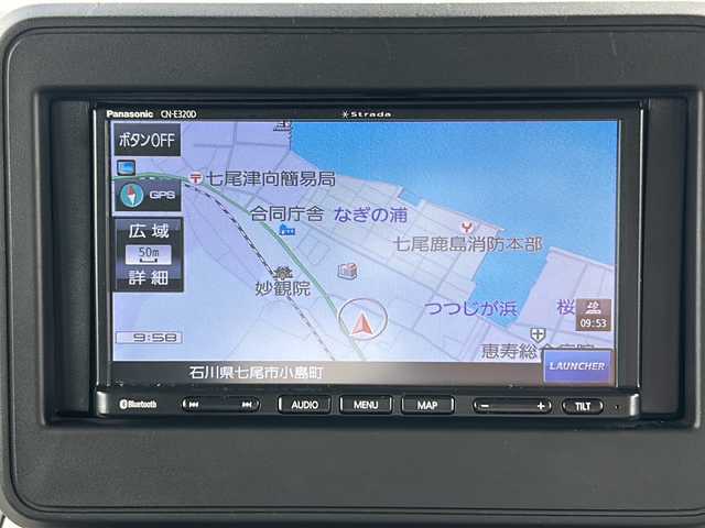 スズキ スペーシア HYBRID G 石川県 2020(令2)年 4.5万km オフブルーM 社外SDナビゲーション/【CD・Bluetooth・ワンセグTV】/バックカメラ/ビルドインETC/衝突軽減システム/アイドリングストップ/横滑り防止機能/リアパーキングセンサー/レーンキープアシスト/プッシュスタート/AAC/オートライト/・ハロゲンライト/社外フロアマット