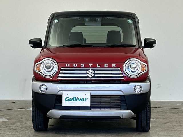 スズキ ハスラー J ターボ 三重県 2019(令1)年 3.5万km フェニックスレッドパール/ブルーイッシュブラックパール /禁煙車//社外ナビ/・フルセグ・Bluetooth・CD・DVD・SD//全方位カメラ//4WD//衝突軽減ブレーキ//車線逸脱警報//前席シートヒーター//パドルシフト//クルーズコントロール//ビルトインETC//アイドリングストップ//革巻きステアリング//ステアリングスイッチ//純正フロアマット//フォグランプ//オートライト//プッシュスタート//スマートキー