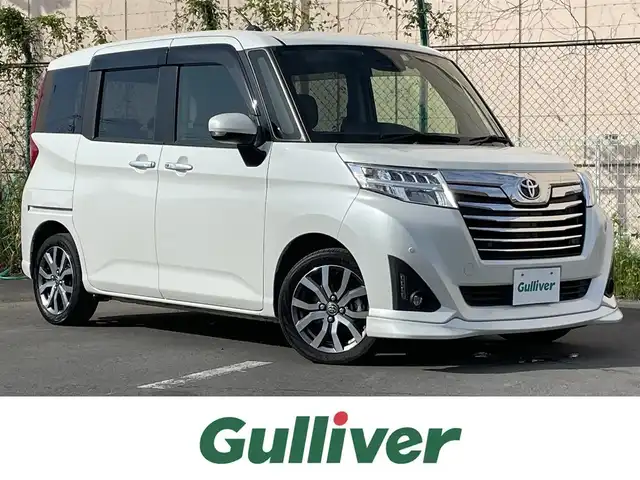 トヨタ ルーミー カスタムG－T 東京都 2020(令2)年 4.4万km パールホワイトⅢ 純正ナビ/バックモニター/衝突回避支援ブレーキ/車線逸脱警報機能/クルーズコントロール/両側電動スライドドア/ＥＴＣ/ドライブレコーダー/アイドリングストップ/横滑り防止措置/ステアリングスイッチ