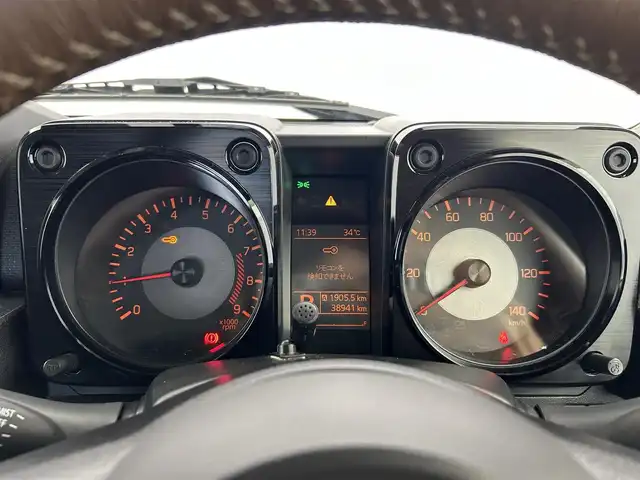 スズキ ジムニー XL 愛知県 2021(令3)年 3.9万km ブルーイッシュブラックパール3 4WD/スズキセーフティサポート/　　・デュアルセンサーブレーキサポート/　　・誤発進抑制機能/　　・車線逸脱警報機能/　　・標識認識機能/パイオニア製7インチディスプレイオーディオ/　　CD/DVD/BT/バックカメラ/ドライブレコーダー/シートヒーター/ダウンヒルアシストコントロール/背面タイヤ