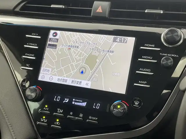 トヨタ カムリ G レザーパッケージ 埼玉県 2020(令2)年 1.9万km アティチュードブラックマイカ 純正ディスプレイオーディオ　バックカメラ　ＢＳＭ　ＨＵＤ　セーフティセンス　ビルトインＥＴＣ　レーダークルーズ　シートヒーター　純正アルミ　オートブレーキホールド　オートハイビーム　ＬＥＤライト