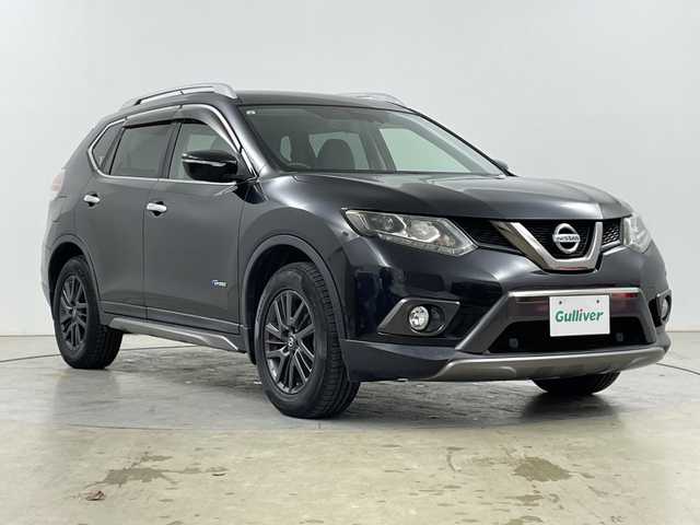 日産 エクストレイル ハイブリッド 20X ブラック エクストリーマーX ブレーキ 道央・札幌 2015(平27)年 5.5万km ダイヤモンドブラック ・4WD/ハイブリッド/・エマージェンシーブレーキ/・純正8インチナビ(MM514D-L)/・フルセグ/BT/DVD/CD/USB/・純正フリップダウンモニター/・バックカメラ/・カプロンシート/・シートヒーター(D/N席)/・LEDヘッドライト/オートライト/・フォグライト/・スマートキー×2/・プッシュスタート/・純正フロアマット/・純正17インチAW/・ルーフレール/・レーンキープアシスト/・クリアランスソナー/・ダウンヒルアシストコントロール/・ETC