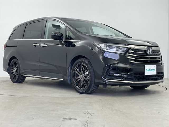 ホンダ オデッセイ ハイブリッド e:HEVアブソルート EX 鹿児島県 2020(令2)年 3.7万km 黒 ワンオーナー/純正ナビ【VXU-217DYi】/両側パワースライドドア/前後コーナーセンサー/ハーフレザーシート/ビルトインETC2.0/パノラミックビューモニター/ブラインドスポットモニター/パワーバックドア/LEDヘッドライト/ホンダセンシング/純正フリップダウンモニター/スペアキー/プッシュスタート/DNパワーシート/DNシートヒーター/フロアマット/前後ドラレコ/電動パーキングブレーキ/HDMI/ステアスイッチ
