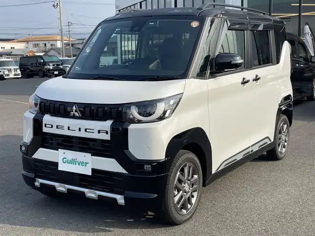三菱 デリカミニ T プレミアム 長崎県 2025(令7)年 0.5万km アメジストブラック/シルキーホワイト ワンオーナー/ALPINE10インチナビ/CD/DVD/BT/フルセグTV/全方位/バックカメラ/両側パワースライドドア/マイパイロット/衝突被害軽減システム/ハーフレザーシート/前席シートヒーター/ステアリングヒーター/デジタルインナーミラー/ナビ連動ドライブレコーダー/パドルシフト/ステアリングスイッチ/ルーフレール/後席サンシェード/LEDヘッドライト/ETC