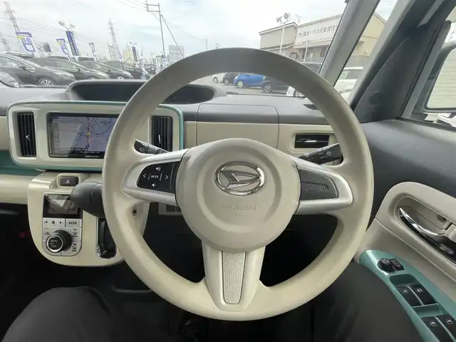 ダイハツ ムーヴ キャンバス 岡山県 2016(平28)年 10.1万km パールホワイトⅢ/ファインミントメタリック 2トーン (株)IDOMが運営する【じしゃロン岡山店】の自社ローン専用車両になります。こちらは現金またはオートローンご利用時の価格です。自社ローンご希望の方は別途その旨お申付け下さい/7インチ社外ナビ/Bluetooth/ETC/バックカメラ/フルセグテレビ/両側パワースライドドア/プッシュスタート/スマートキー