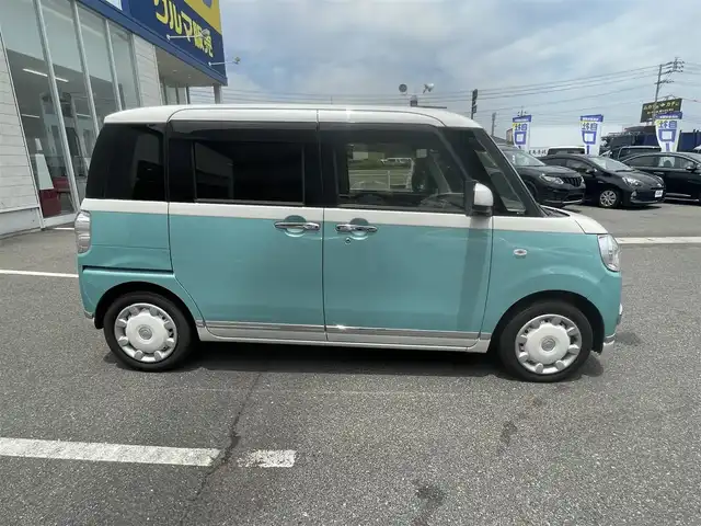 ダイハツ ムーヴ キャンバス 岡山県 2016(平28)年 10.1万km パールホワイトⅢ/ファインミントメタリック 2トーン (株)IDOMが運営する【じしゃロン岡山店】の自社ローン専用車両になります。こちらは現金またはオートローンご利用時の価格です。自社ローンご希望の方は別途その旨お申付け下さい/7インチ社外ナビ/Bluetooth/ETC/バックカメラ/フルセグテレビ/両側パワースライドドア/プッシュスタート/スマートキー