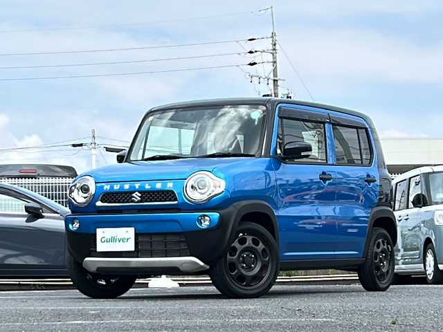 スズキ ハスラー タフワイルド 愛知県 2018(平30)年 4万km ブリスクブルーメタリック/ブラック 2トーン /禁煙車//ワンオーナー//ナビ//CD/BT/地デジ//ハーフレザーシート//シートヒーター（D＋N席）//シートリフター//前方ドライブレコーダー//ETC//デュアルカメラブレーキサポート//車線逸脱警報機能//誤発進抑制機能//ふらつき警報機能//先行車発信お知らせ機能//盗難防止装置//横滑り防止装置//アイドリングストップ//HIDオートライト//フォグランプ//純正フロアマット//純正ドアバイザー//スペアスマートキー//新車時保証書//取扱説明書//ナビ取扱説明書//ドラレコ取扱説明書