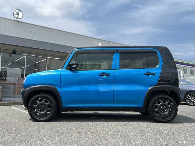 スズキ ハスラー タフワイルド 愛知県 2018(平30)年 4万km ブリスクブルーメタリック/ブラック 2トーン /禁煙車//ワンオーナー//ナビ//CD/BT/地デジ//ハーフレザーシート//シートヒーター（D＋N席）//シートリフター//前方ドライブレコーダー//ETC//デュアルカメラブレーキサポート//車線逸脱警報機能//誤発進抑制機能//ふらつき警報機能//先行車発信お知らせ機能//盗難防止装置//横滑り防止装置//アイドリングストップ//HIDオートライト//フォグランプ//純正フロアマット//純正ドアバイザー//スペアスマートキー//新車時保証書//取扱説明書//ナビ取扱説明書//ドラレコ取扱説明書