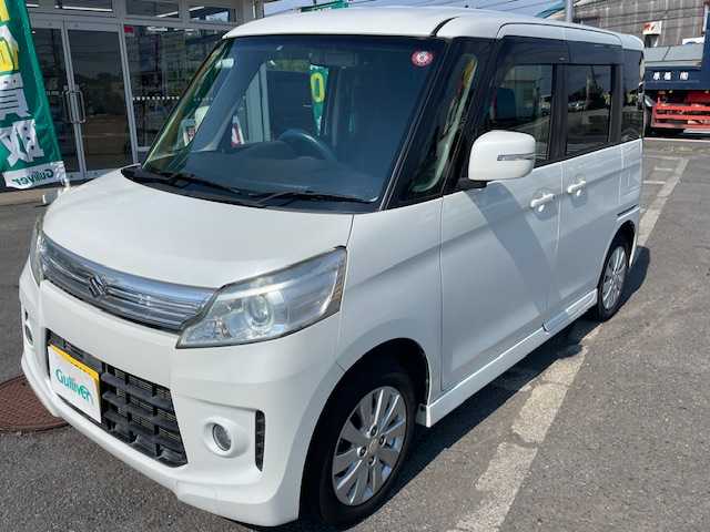 スズキ スペーシア カスタム XS 神奈川県 2014(平26)年 10万km パールホワイト 純正ナビ/前後ドライブレコーダー/片側パワースライドドア/純正AW14インチ/オートキセノンライト/ETC/ウインカーミラー/電格ミラー/ドアバイザー/スペアキー/保証書/HID/フォグランプ/スマートキー/アイドリングストップ/ステアリングスイッチ