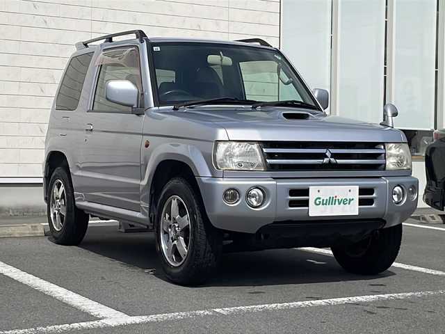 三菱 パジェロ ミニ アクティブフィールドED 静岡県 2007(平19)年 6.5万km クールシルバーメタリック /ワンオーナー//純正ナビ//純正１５インチＡＷ　//キーレス　//背面タイヤ　//ルーフレール　//ＣＤ　//フォグランプ　//保証書　//取説