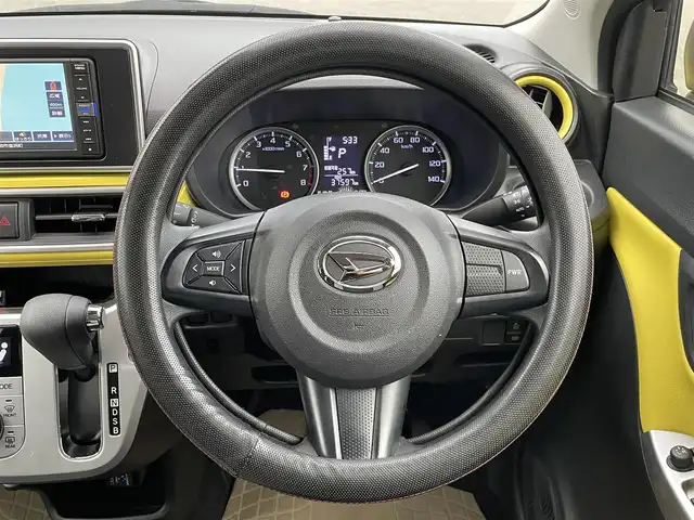 ダイハツ キャスト アクティバ X リミテッド SAⅢ 宮崎県 2019(平31)年 3.8万km 黄 純正ナビゲーション/　AM FM CD DVD TV　BT/バックカメラ/スマートアシスト３/　・衝突軽減ブレーキ/　・レーンキープ/　・オートハイビーム/ドライブレコーダー/シートヒーター/ETC車載器/アイドリングストップ/プッシュスタート/スマートキー/ステアリングスイッチ/スマートキー/プッシュスタート/電動格納ミラー/ヘッドライトレベライザー