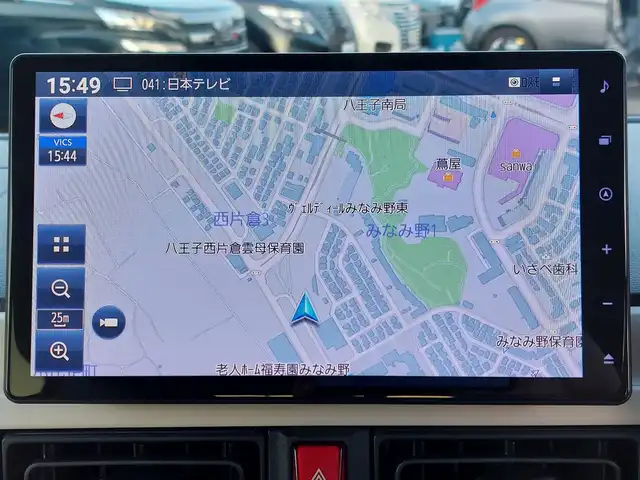 ダイハツ ムーヴ キャンバス ストライプス G ターボ 東京都 2022(令4)年 4.1万km シャイニングホワイトパール/サンドベージュメタリック 純正10インチナビ(NMZN-Z72DS)/【FM/AM/BT/TV/HDMI/SD/USB/ipod/DISC】/バックカメラ/ETC/レーダークルーズコントロール/衝突軽減ブレーキ/横滑り防止/アイドリングストップ/両側電動スライドドア/シートヒーター/コーナーセンサー/LEDヘッドライト/フォグランプ/ホッとカップホルダー/電子パーキング/プッシュスタート/スマートキー/スペアキー×1