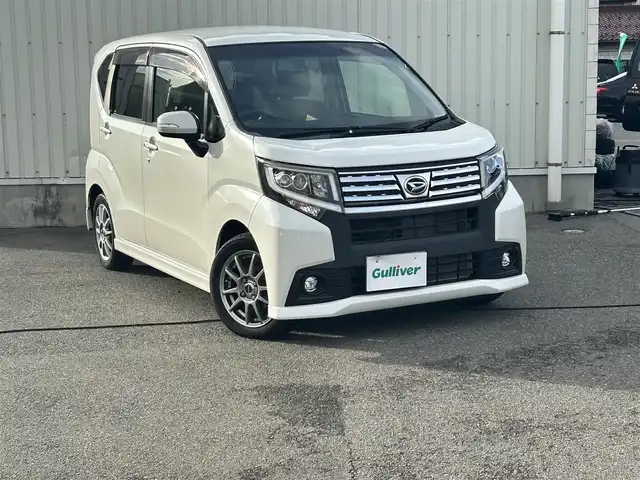 ダイハツ ムーヴ カスタム X 山形県 2015(平27)年 5.1万km パールホワイトⅢ ４WD/寒冷地仕様/純正メモリーナビ/　　【CD/DVD/BT/フルセグ】/バックカメラ/LEDオートライト/純正フロアマット/純正アルミホイール/電動格納ウィンカーミラー/オートエアコン/アイドリングストップ/スマートキ