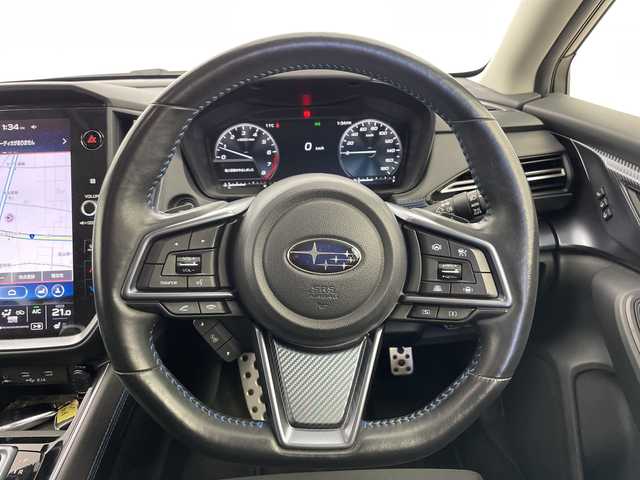 スバル レヴォーグ 1．8GT－H EX 富山県 2021(令3)年 4.5万km ラピスブルーP ４WD/純正１１．６インチナビ/（フルセグテレビ/Ｂｌｕｅｔｏｏｔｈ）/バックカメラ/衝突被害軽減システム/後方コーナーセンサー/ブラインドスポットモニター/レーンアシスト/レーダークルーズコントロール/パドルシフト/前席パワーシート/前席シートヒーター/パワーバックドア/スマートキー×2/USB端子/純正LEDヘッドライト/純正フロアマット/純正アルミホイール