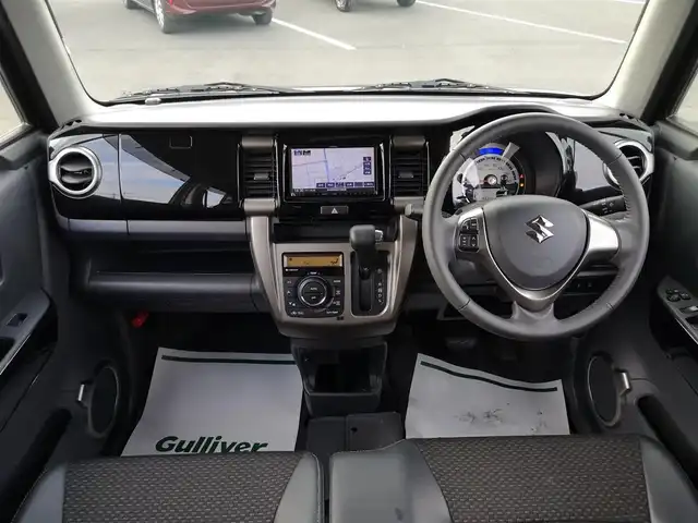 スズキ ハスラー Jスタイル Ⅱ 茨城県 2017(平29)年 5.8万km クールカーキパールメタリック/ホワイト2トーンルーフ 社外ナビ/【iPod・USB・SD・DISC・TV・ラジオ・BT】/シートヒーター/ルーフレール/アイドリングストップ/Bカメラ/ETC/ステリモ/オートライト/Fフォグ/キセノンライト/純正フロアマット/純正アルミホイール/横滑り防止装置/レーンキープアシスト/衝突被害軽減システム