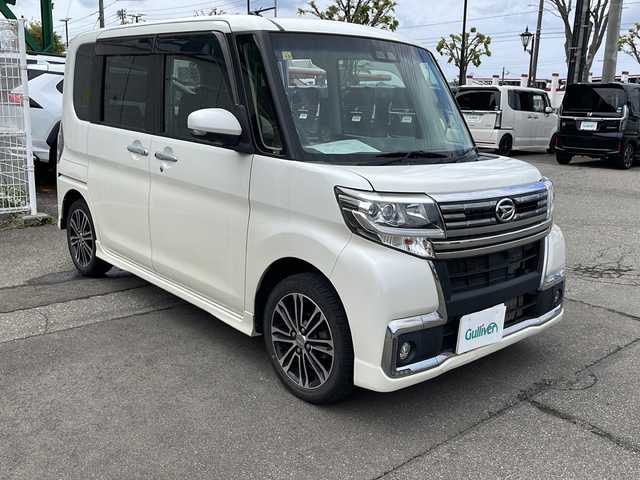 ダイハツ タント カスタムRS トップED LTD SAⅢ 新潟県 2018(平30)年 9.7万km パールホワイトⅢ 4WD/スマートアシストIII/純正SDナビ/(AM/FM/CD/DVD/SD/フルセグ/Bluetooth)/バックモニター/前方ドライブレコーダー/両側パワースライドドア/LEDオートライト/ハーフレザーシート/運転席シートヒーター/純正15インチアルミホイール/スマートキー