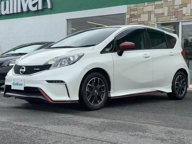 日産 ノート ニスモ 徳島県 2014(平26)年 2.9万km ブリリアントホワイトパール 純正7インチSDナビ　MM114-D/(SD/AM/FM/TV/USB/CD/iPod)/プッシュスタート/ETC/ECOモード/アイドリングストップ/純正フロアマット/純正16インチAW/オートライト/スペアキー/ドアバイザー
