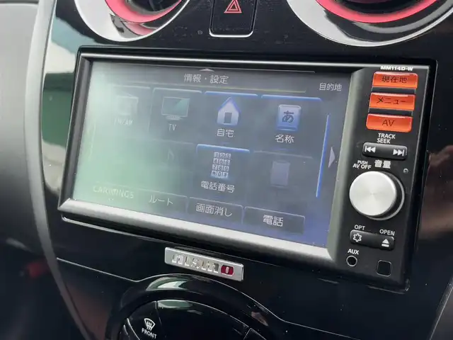日産 ノート ニスモ 徳島県 2014(平26)年 2.9万km ブリリアントホワイトパール 純正7インチSDナビ　MM114-D/(SD/AM/FM/TV/USB/CD/iPod)/プッシュスタート/ETC/ECOモード/アイドリングストップ/純正フロアマット/純正16インチAW/オートライト/スペアキー/ドアバイザー