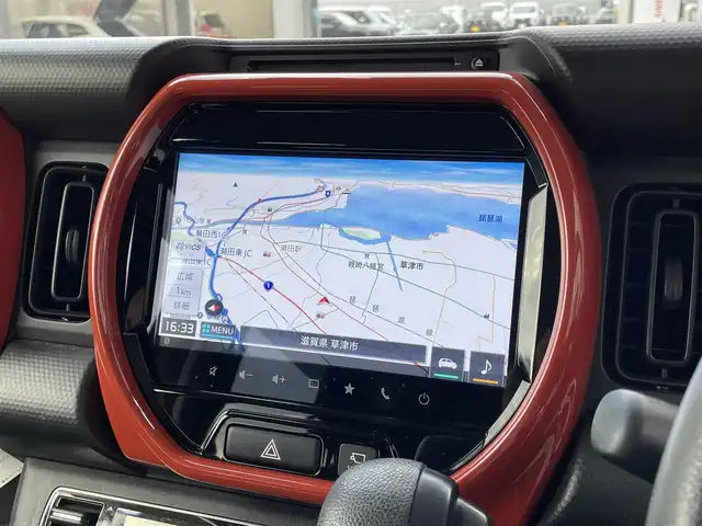 スズキ ハスラー HYBRID G 滋賀県 2020(令2)年 4万km アクティブイエロー/ホワイト2トーンルーフ 禁煙車/純正ナビ /CD/DVD/Bluetooth/フルセグTV/全方位カメラ/前後ドラレコ/ETC/シートヒーター/衝突軽減ブレーキ/コーナーセンサー/プッシュスタート/スマートキー/オートライト