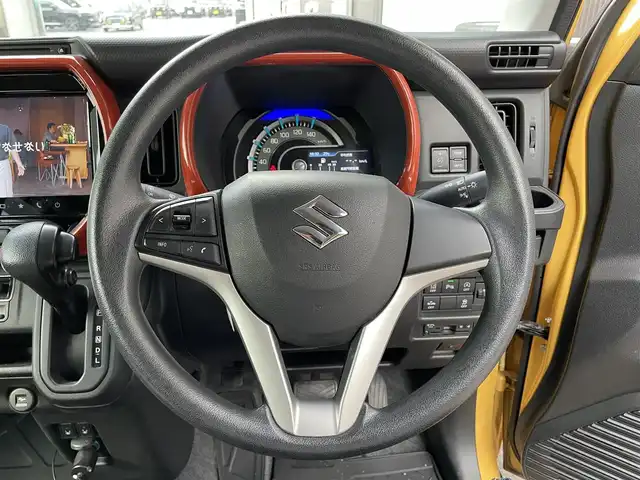 スズキ ハスラー HYBRID G 滋賀県 2020(令2)年 4万km アクティブイエロー/ホワイト2トーンルーフ 禁煙車/純正ナビ /CD/DVD/Bluetooth/フルセグTV/全方位カメラ/前後ドラレコ/ETC/シートヒーター/衝突軽減ブレーキ/コーナーセンサー/プッシュスタート/スマートキー/オートライト