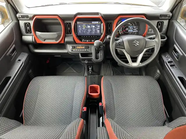 スズキ ハスラー HYBRID G 滋賀県 2020(令2)年 4万km アクティブイエロー/ホワイト2トーンルーフ 禁煙車/純正ナビ /CD/DVD/Bluetooth/フルセグTV/全方位カメラ/前後ドラレコ/ETC/シートヒーター/衝突軽減ブレーキ/コーナーセンサー/プッシュスタート/スマートキー/オートライト