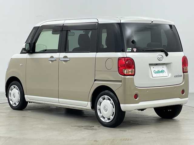 ダイハツ ムーヴ キャンバス X SA Ⅲ 道央・札幌 2021(令3)年 1.6万km パールホワイトⅢ/ナチュラルベージュマイカメタリック 2トーン ・ワンオーナー/・４WD/・社外メモリーナビ KENWOOD〈TV＆CD＆USB＆ipod〉/・バックカメラ/・スマートアシスト/・両側パワースライドドア/・LEDヘッドライト/・ETC/・シガーソケット/・アイドリングストップ/・社外AW付スタッドレスタイヤあり/・スマートキー/・スペアキー/・保証書/・取り扱い説明書