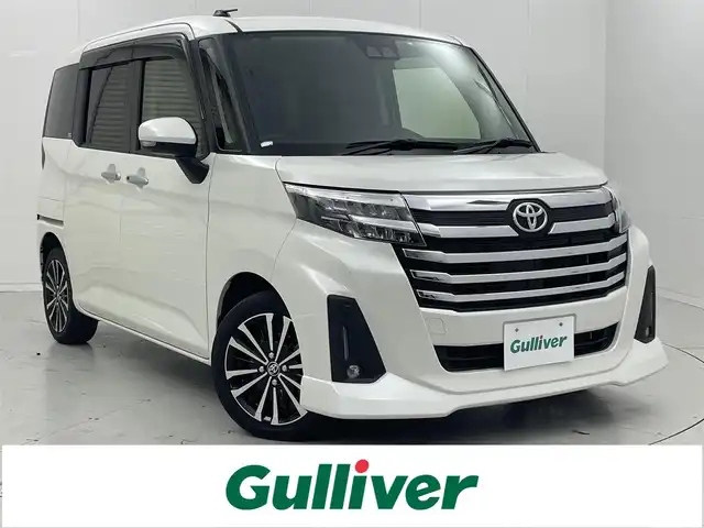 トヨタ ルーミー カスタムG－T 茨城県 2023(令5)年 2.9万km パールホワイトⅢ 純正9型ナビ/バックカメラ/フルセグ/USB/HDMI/衝突被害軽減ブレーキ/車線逸脱抑制装置/レーダークルーズコントロール/オートマチックハイビーム/クリアランスソナー/両側電動スライドドア/ETC/ドラレコ/シートヒーター/純正15インチAW/LEDヘッドライト/スマートキー