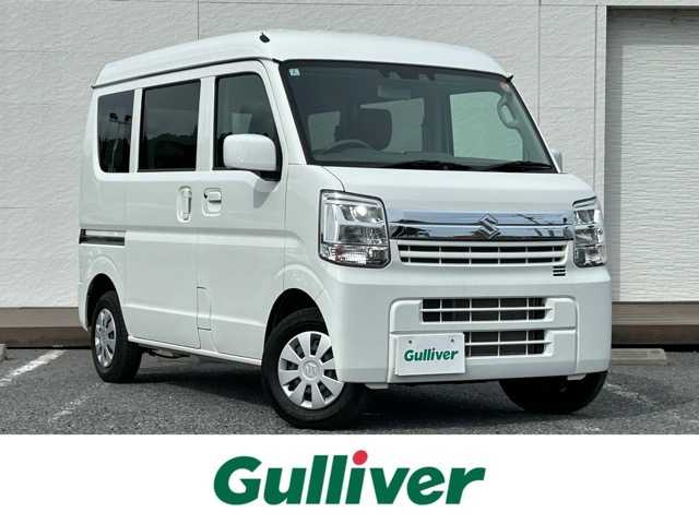 スズキ エブリイ JOIN 千葉県 2025(令7)年 1.3万km スペリアホワイト シートヒーター　デュアルカメラブレーキサポート　ハイルーフ　レーン逸脱警告　オーバーヘッドシェルフ　ＵＳＢ　リアヒーター　両側スライドドア LEDヘッドライト クリアランスソナー キーレス