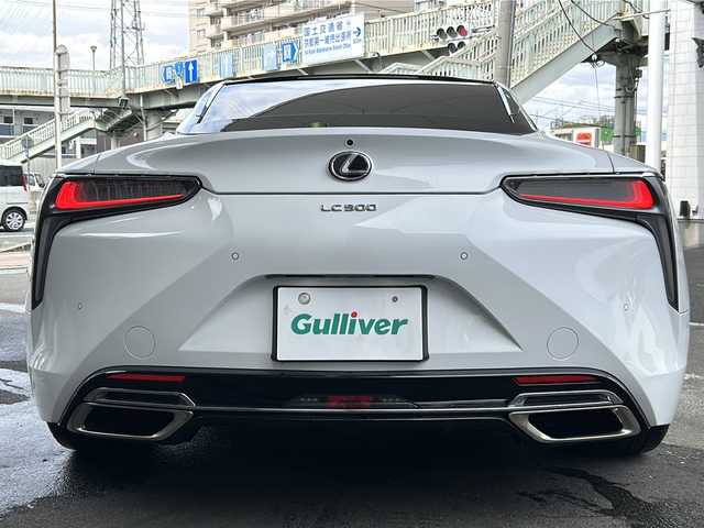 レクサス ＬＣ 500 Lパッケージ 京都府 2017(平29)年 3.6万km ホワイトノーヴァガラスフレーク マークレビンソン　/ムーンルーフ/純正SDナビ/フルセグTV/Bluetooth/CD/DVD再生機能/AUX/Miracast　/白本革/メモリーパワーシート　　/ＨＵＤ　/ＢＳＭ　/禁煙　/バックカメラ　/前後コーナーセンサー　/ＬＥＤヘッドライト/オートライト/オートマチックハイビーム/ウィンカーミラー　/電動格納ミラー/クルコン追従有/レーンキープアシスト/衝突軽減ブレーキ　/パドルシフト　/スマートキー　/純正ドライブレコーダー/Wサイドエアバッグ/カーテンエアバッグ