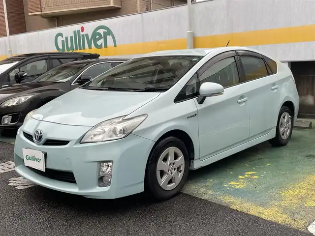 トヨタ プリウス S 静岡県 2011(平23)年 8.1万km アクアマイカメタリック 純正ナビ/ワンセグTV/CD/バックカメラ/ETC/オートライト/ステアリングスイッチ/スマートキー/取扱説明書