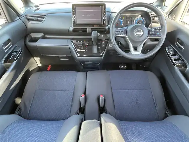 日産 ルークス ハイウェイスター Gターボ 滋賀県 2020(令2)年 5.3万km ホワイトパール 純正９インチナビ/(CD/DVD/USB/Bluetooth/フルセグTV)/プロパイロット/アラウンドビューモニター/クリアランスソナー/レーダークルーズコントロール/両側パワースライドドア/ETC/ドライブレコーダー/ステアリングスイッチ/オートライト/オートハイビーム/LEDヘッドライト/スペアキー