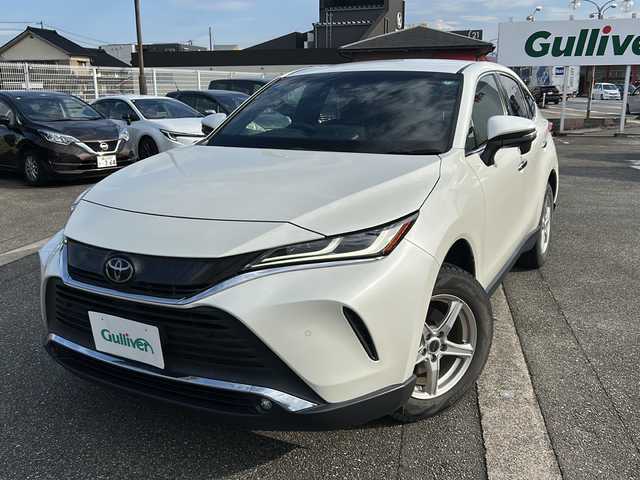トヨタ ハリアー G 富山県 2021(令3)年 4万km ホワイトパールクリスタルシャイン ワンオーナー/スマートキー（２本）/ハーフレザーシート/メーカーディスプレイオーディオ/衝突安全ブレーキ/パワーシート（D席）/フルセグTV/Bluetooth/ビルトインETC2.0/バックカメラ/純正18インチAW/ACC/レーンキープアシスト/LEDヘッドライト/フォグランプ/純正フロアマット/横滑り防止装置/電動格納ウィンカーミラー/電動Pブレーキ/パワーバックドア/オートライト/オートハイビーム/デジタルインナーミラー/クリアランスソナー/保証書/取扱説明書/ナビ取扱説明書/点検整備記録簿