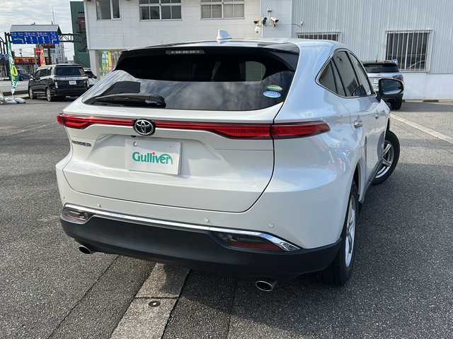 トヨタ ハリアー G 富山県 2021(令3)年 4万km ホワイトパールクリスタルシャイン ワンオーナー/スマートキー（２本）/ハーフレザーシート/メーカーディスプレイオーディオ/衝突安全ブレーキ/パワーシート（D席）/フルセグTV/Bluetooth/ビルトインETC2.0/バックカメラ/純正18インチAW/ACC/レーンキープアシスト/LEDヘッドライト/フォグランプ/純正フロアマット/横滑り防止装置/電動格納ウィンカーミラー/電動Pブレーキ/パワーバックドア/オートライト/オートハイビーム/デジタルインナーミラー/クリアランスソナー/保証書/取扱説明書/ナビ取扱説明書/点検整備記録簿