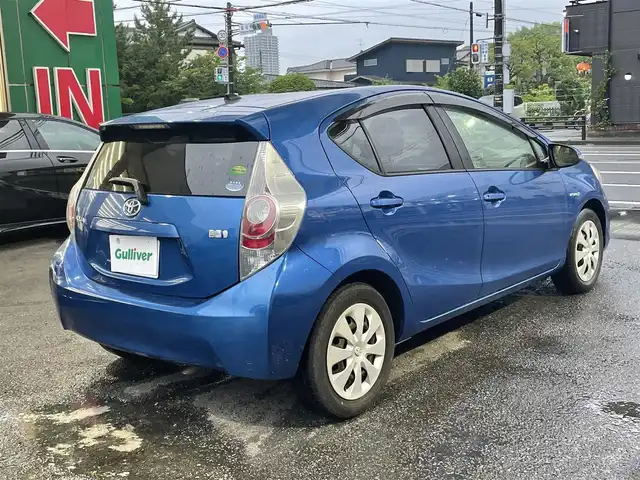 トヨタ アクア G 静岡県 2012(平24)年 7.5万km コバルトブルーメタリック 車検R9年4月5日迄/社外HDDナビ/フルセグTV/DVD/CD/SD/BT/MSV/バックカメラ/前方ドライブレコーダー/ETC/LEDヘッドライト/電動コーナーポール/スマートキー/保証書/取扱説明書/ナビ取扱説明書/H27/29/R1/3/5/7点検記録簿有