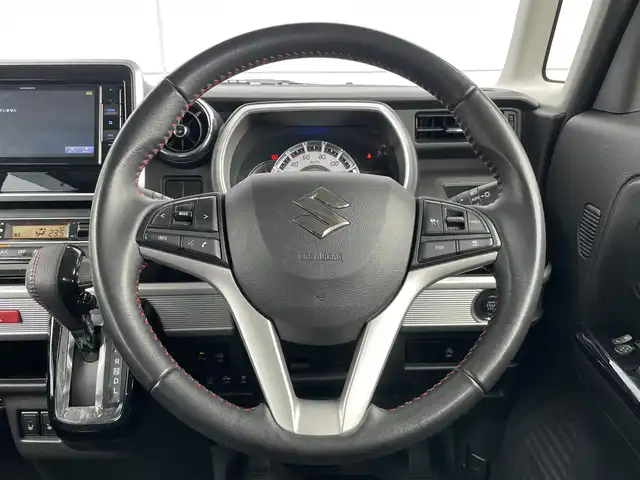 スズキ スペーシア カスタム HYBRID XS 千葉県 2021(令3)年 6.4万km ピュアホワイトP 社外メモリーナビ/フルセグＴＶ/両側パワースライドドア/ＥＴＣ/ハーフレザー/ＢＬＵＥＴＯＯＴＨ/バックカメラ/レーダークルーズコントロール/前席シートヒーター/純正アルミホイール/４ＷＤ
