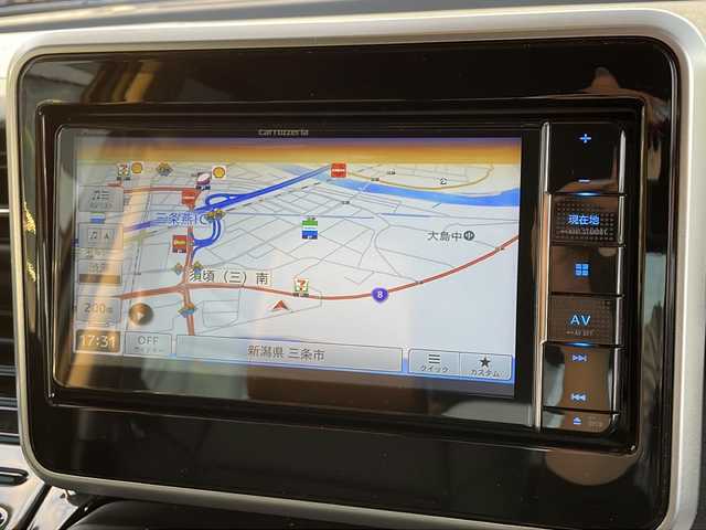 スズキ スペーシア カスタム HYBRID XS 新潟県 2021(令3)年 6.4万km ピュアホワイトP ４ＷＤ/社外メモリーナビ：AVIC-RW81/バックカメラ/両側パワースライドドア/レーダークルーズコントロール/レーンキープアシスト/衝突軽減システム/ハーフレザー/前席シートヒーター/ＥＴＣ/純正アルミホイール