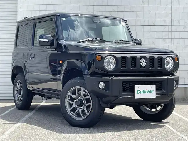スズキ ジムニー XC 新潟県 2025(令7)年 0.1万km未満 ブルーイッシュブラックパール3 スズキセーフティサポート/シートヒーター/クルーズコントロール（追従有）/レーンキープアシスト/コーナーセンサー(後)/アイドリングストップ/革巻きステアリング/ステアリングスイッチ/AUTOライト/LEDライト/フォグランプ/電格ミラー/背面タイヤ付き/横滑り防止/プッシュスタート/スマートキー