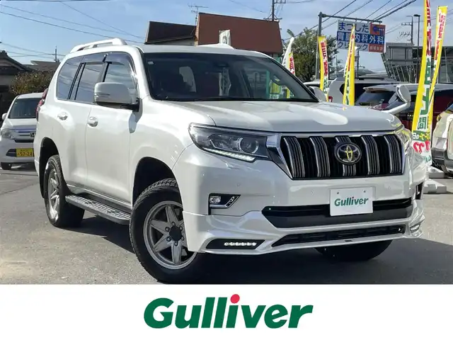 トヨタ ランドクルーザー プラド TX 長野県 2018(平30)年 14.9万km ホワイトパールクリスタルシャイン ワンオーナー/取扱説明書/保証書/フルセグテレビ/AM/FM/Bluetooth/プッシュスタート/バックカメラ/クルーズコントロール/サンルーフ/ドアバイザー/ETC/スマートキー/スペアキー/純正フロアマット/パワーウィンドウ/コーナーセンサー/TRDフロントスポイラー/社外17インチAW/ノーマルタイヤ有/オートハイビーム/レーンキープアシスト