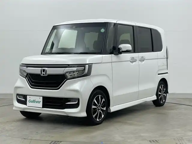 ホンダ Ｎ ＢＯＸ カスタム G EX ホンダセンシング 岡山県 2018(平30)年 2.9万km プラチナホワイトパール 純正ナビ　VXU-195NBi/地デジ/Bluetooth/CD/DVD/バックカメラ/ホンダセンシング/両側パワースライドドア/純正前方ドラレコ/純正フロアマット/LEDヘッドライト/オートライト/ビルトインETC/衝突軽減ブレーキ/プッシュスタート/スマートキー/レーンアシスト