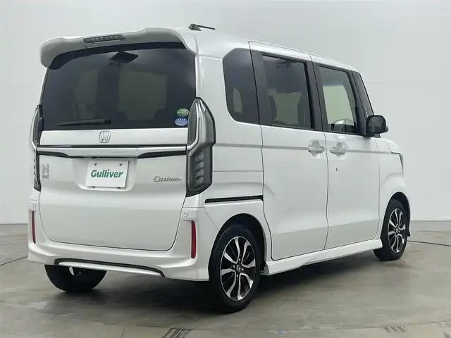 ホンダ Ｎ ＢＯＸ カスタム G EX ホンダセンシング 岡山県 2018(平30)年 2.9万km プラチナホワイトパール 純正ナビ　VXU-195NBi/地デジ/Bluetooth/CD/DVD/バックカメラ/ホンダセンシング/両側パワースライドドア/純正前方ドラレコ/純正フロアマット/LEDヘッドライト/オートライト/ビルトインETC/衝突軽減ブレーキ/プッシュスタート/スマートキー/レーンアシスト