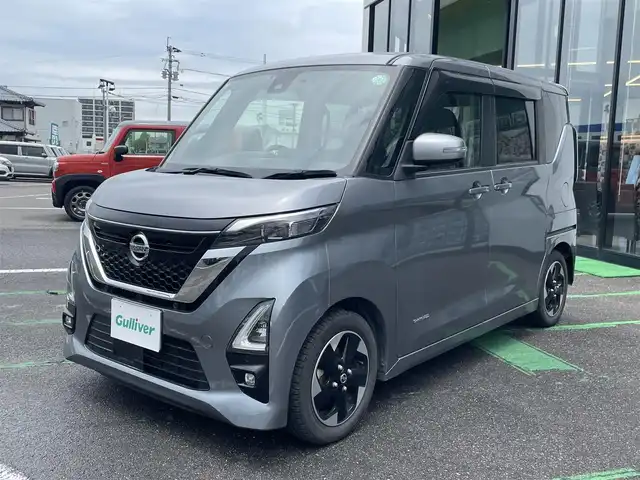 日産 ルークス HWS X プロパイロットED 長崎県 2020(令2)年 8.6万km チタニウムグレーメタリック 全方位カメラ/純正9型ナビ/（フルセグ・DVD・CD・SD・BT)/プロパイロット/両側パワースライドドア/エマージェンシーブレーキ/レーンキープアシスト/オートライト/LEDヘッドライト/ETC/ドライブレコーダー/スマートキー/スペアキー/ステアリングスイッチ/アイドリングストップ
