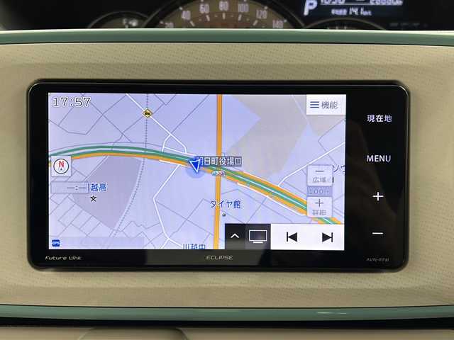 ダイハツ ムーヴ キャンバス G メイクアッフ SA Ⅱ 三重県 2017(平29)年 2.9万km パールホワイトⅢ/ファインミントメタリック 2トーン 禁煙車/社外SDナビ/AM/FM/CD/DVD/SD/USB/BT/フルセグTV/バックカメラ/両側パワースライドドア/衝突軽減ブレーキ/前後ドライブレコーダー/オートライト/LEDヘッドライト/LEDフォグランプ/コーナーセンサー /オートエアコン/アイドリングストップ/純正フロアマット/純正アルミホイール（ミニライト）