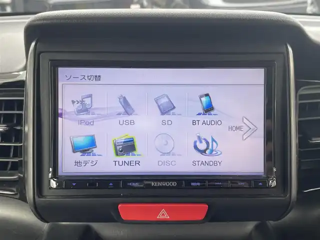 ホンダ Ｎ ＢＯＸ 2トーン カスタム SSパッケージ 岐阜県 2016(平28)年 9万km 白Ⅱ (株)IDOMが運営する【じしゃロン多治見店】の自社ローン専用車両になります。こちらは現金またはオートローンご利用時の価格です。自社ローンご希望の方は別途その旨お申付け下さい。/KENWOODナビ/　（Bluetooth/DVD/フルセグ）/両側パワースライドドア/衝突軽減/バックカメラ/前席シートヒーター/オートライト/フォグランプ/ブラックスタイルAW/フロントグリル