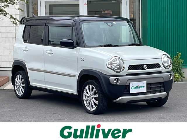 スズキ ハスラー G 青森県 2014(平26)年 7.4万km パールホワイト/ブラック2トーンルーフ 4WD/社外SDナビ・フルセグTV/レーダーブレーキサポート/誤発進抑制機能/運転席シートヒーター/ETC/社外エンジンスターター/スマートキー/プッシュスタート/純正フロアマット/ブラックルーフ/フォグランプ/社外15インチアルミ