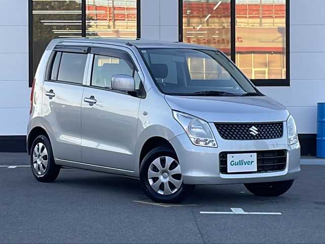 スズキ ワゴンＲ FX 山口県 2011(平23)年 7万km シルキーシルバーメタリック 純正オーディオ/・AM/FM/・CD/純正フロアマット/純正ホイールカバー/電動格納ミラー/ヘッドライトレベライザー/リモコンキー/ドアバイザー/取扱説明書/保証書