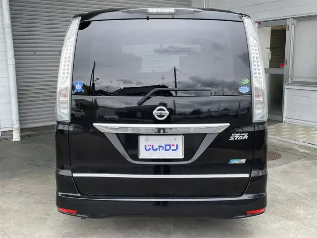 日産 セレナ ハイウェイスター S HV Vエアロ 茨城県 2013(平25)年 8.7万km スーパーブラック (株)IDOMが運営する【じしゃロン水戸店】の自社ローン専用車両になりますこちらは現金またはオートローンご利用時の価格です。自社ローンご希望の方は別途その旨お申付け下さい/純正ナビ(MM113D-W)/バックカメラ/ガラスルーフ/片側パワースライドドア/スタート/16インチアルミホイール/純正フロアマット/ETC